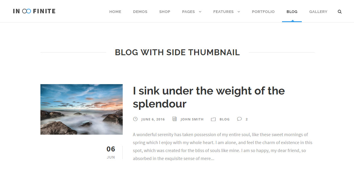 Блог с обзором бесконечной темы