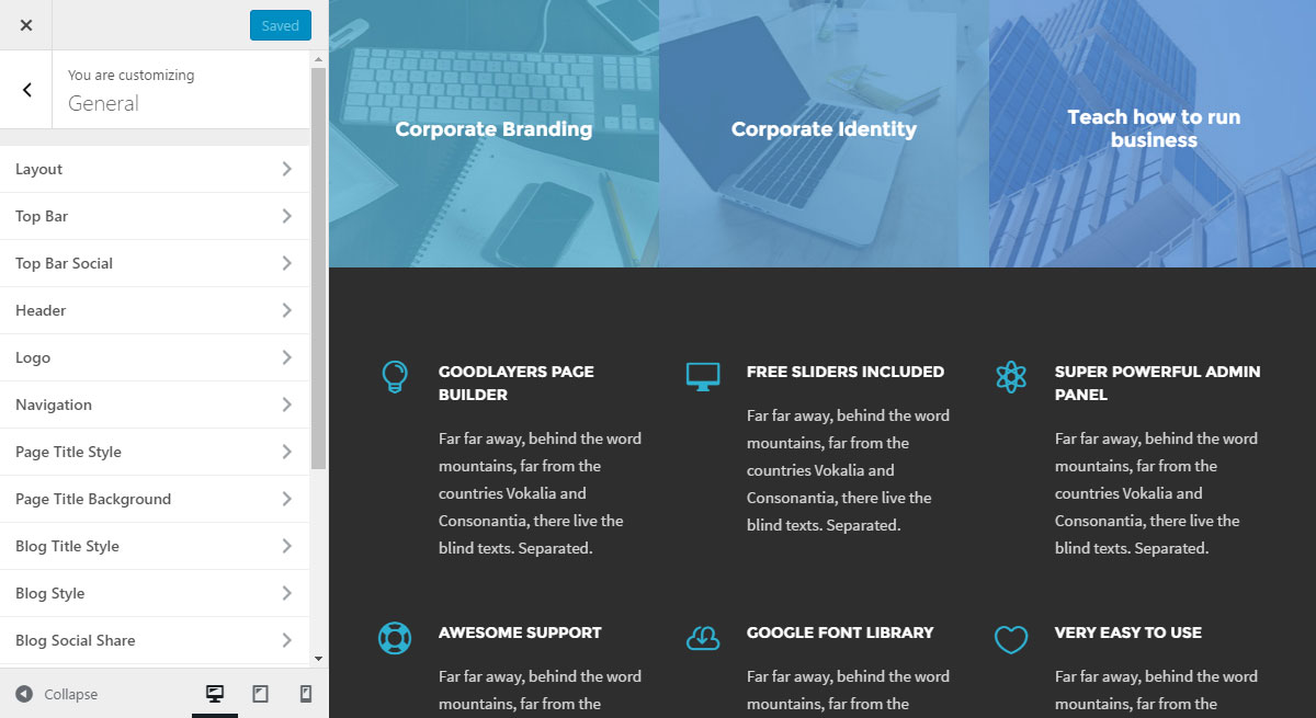 Бесконечный кастомайзер обзора темы