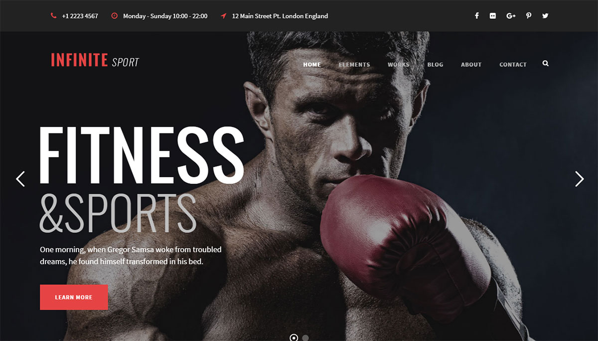 Бесконечный обзор темы Фитнес-демонстрация