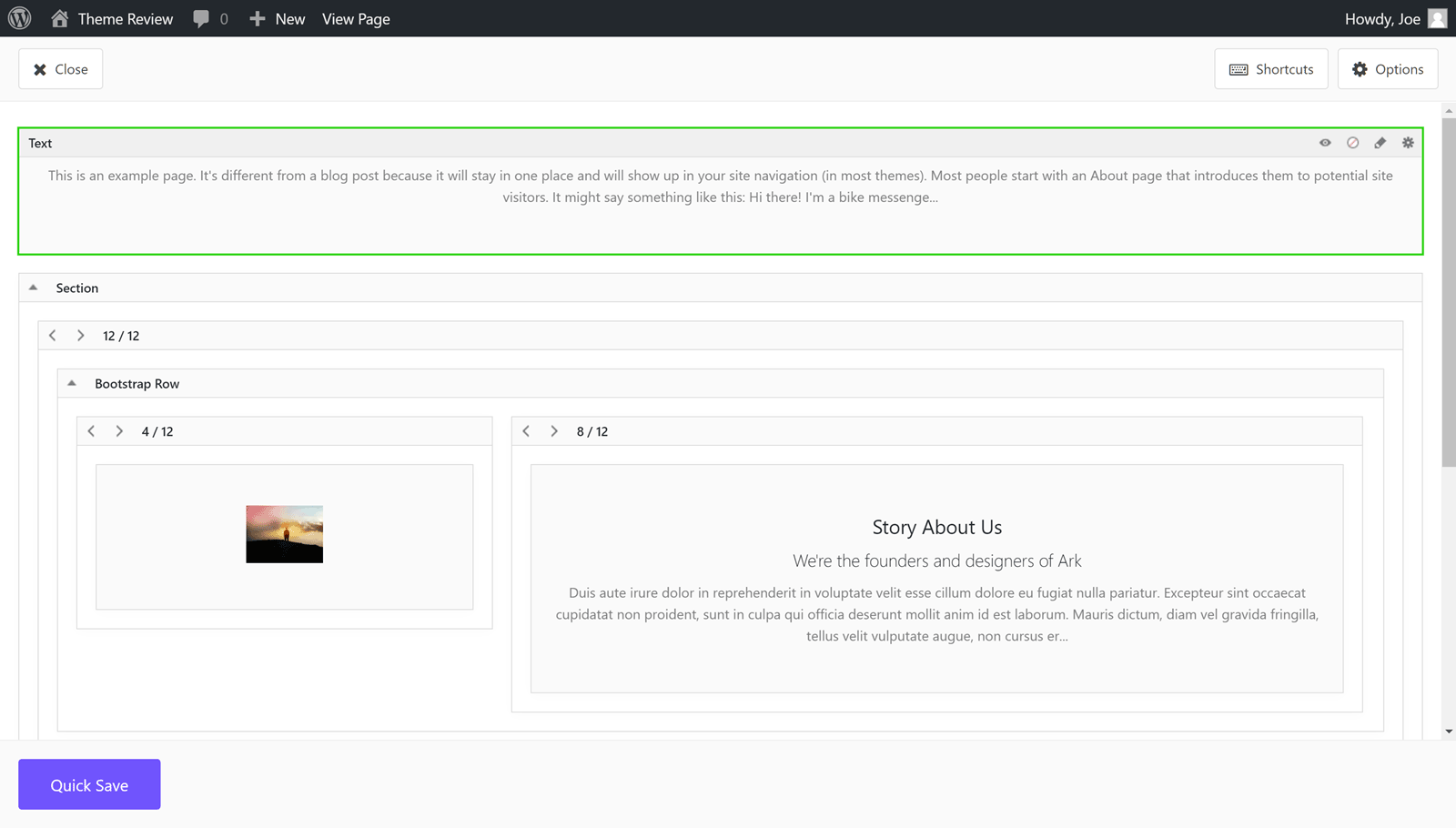 Builder-Benutzeroberfläche