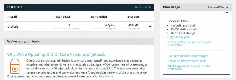WP Engine Review-Upgrade
