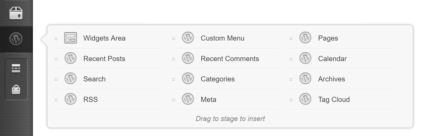 WordPressウィジェットを使用する
