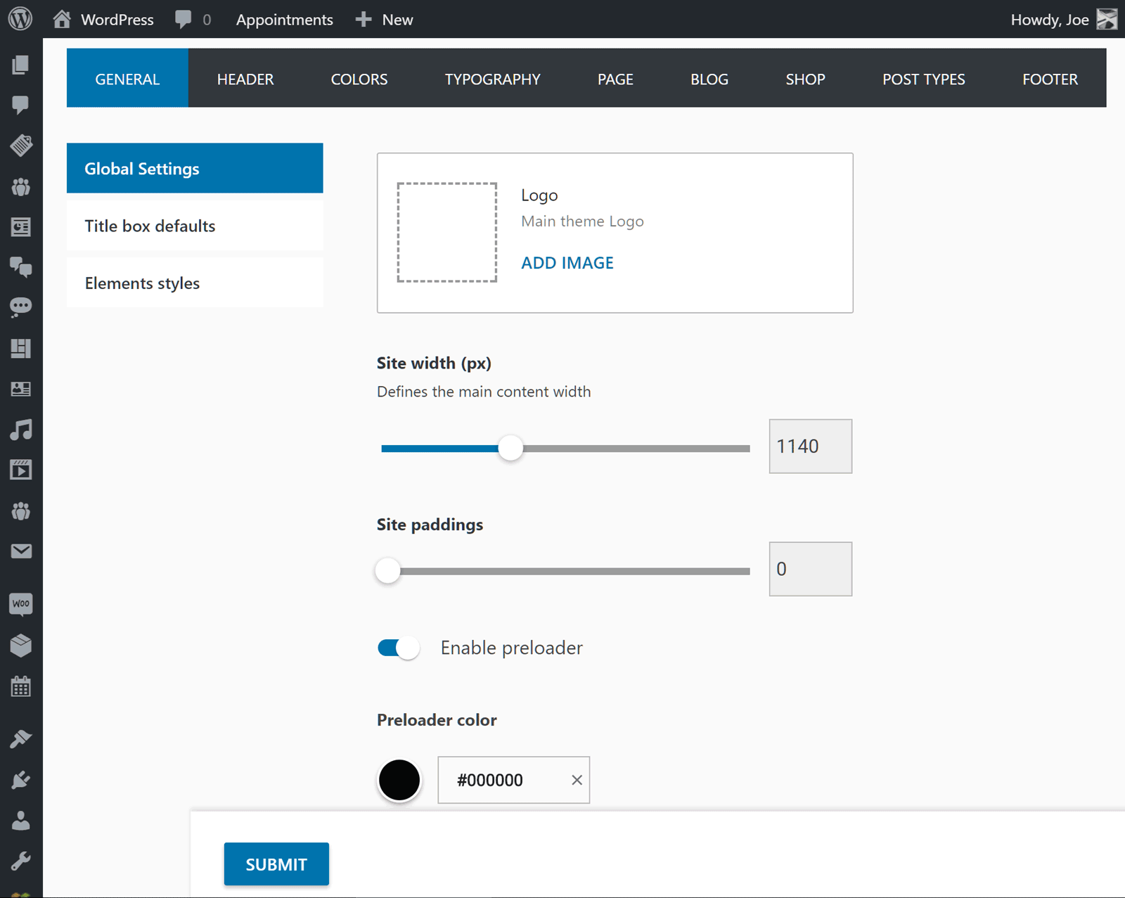 Configuration de la démo