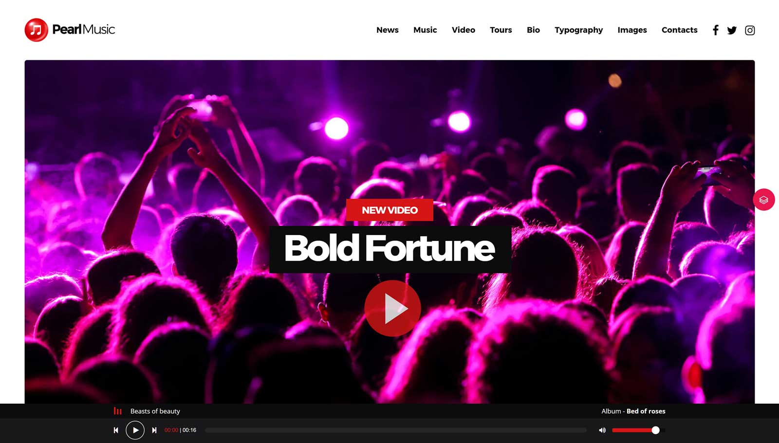 Démonstration de musique de perles