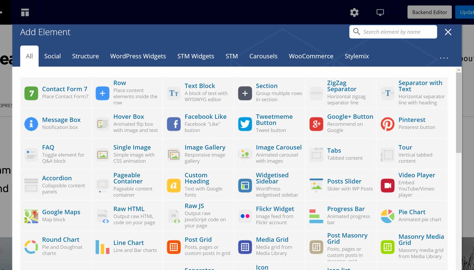 Éléments de compositeur visuel