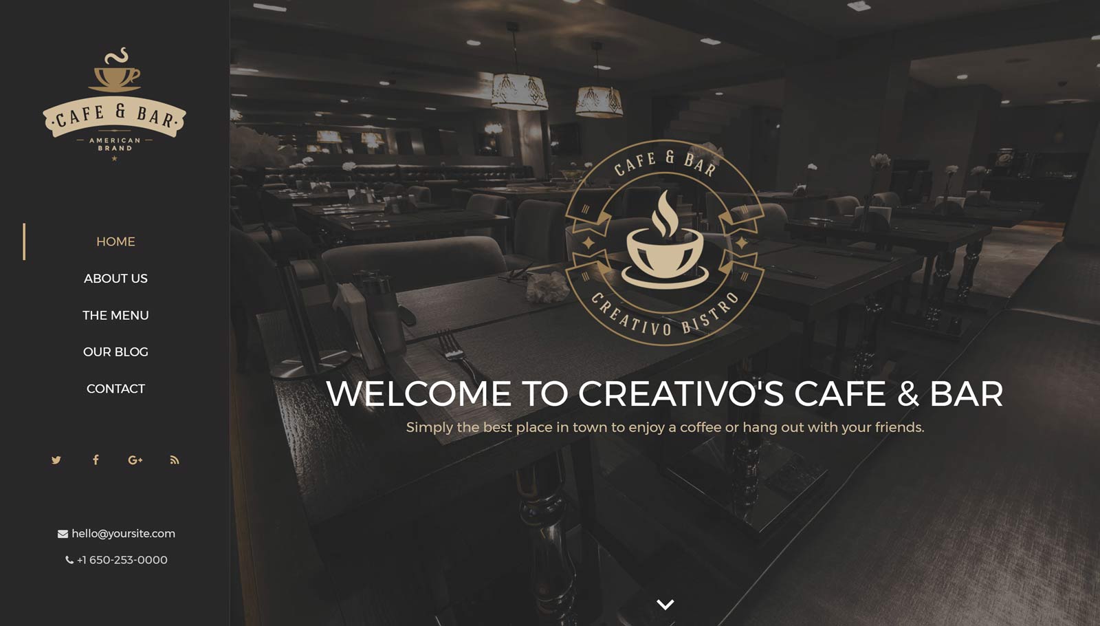 Demostración de bar y cafetería