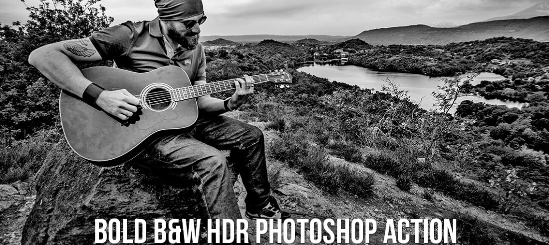 大胆的 bw hdr photoshop 动作