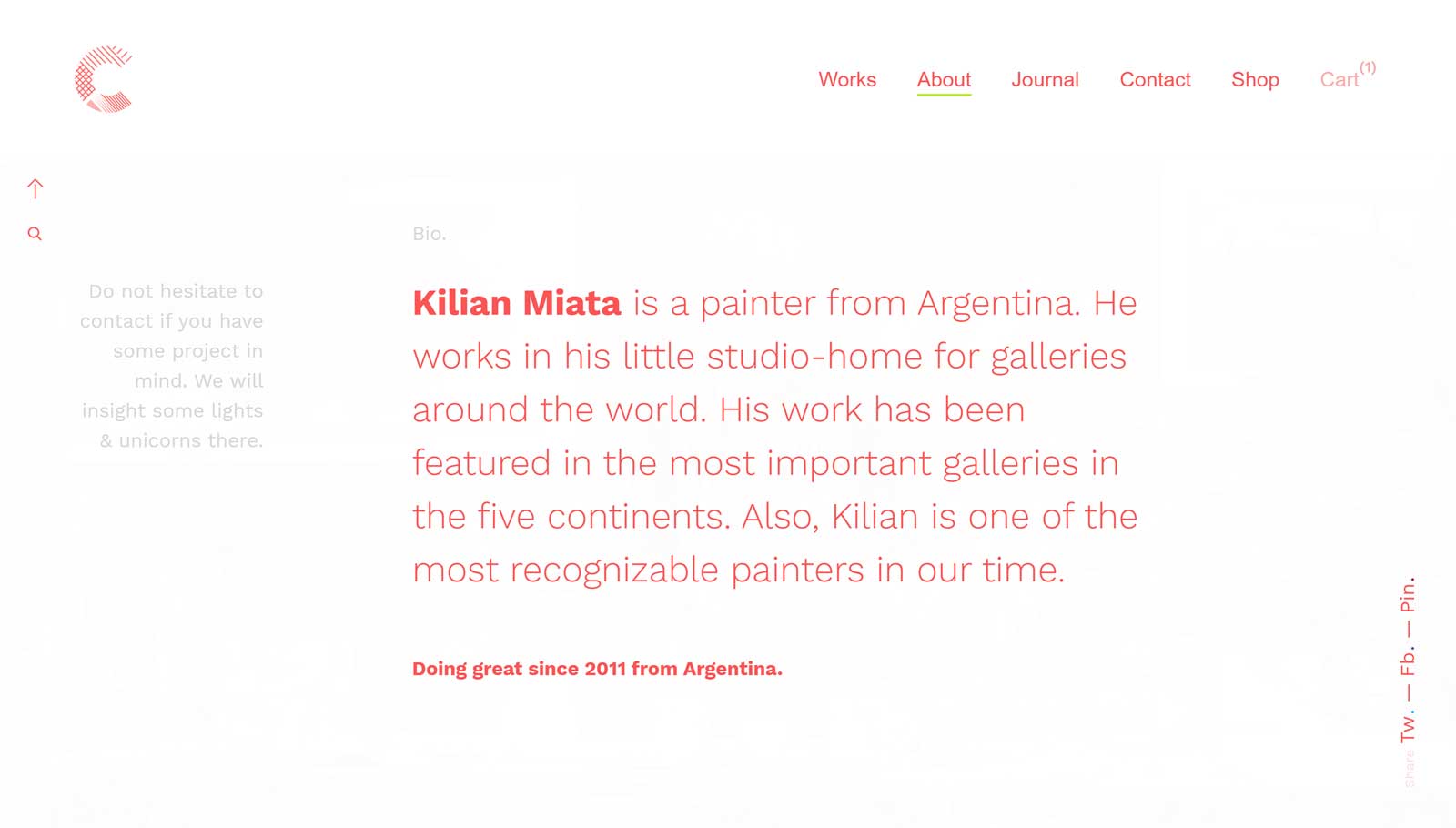 Calafate Freelance Bio