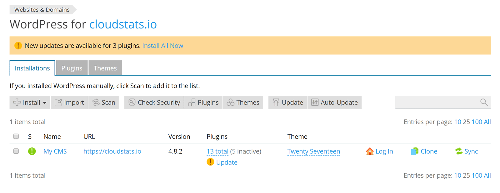 WordPress-Verwaltung
