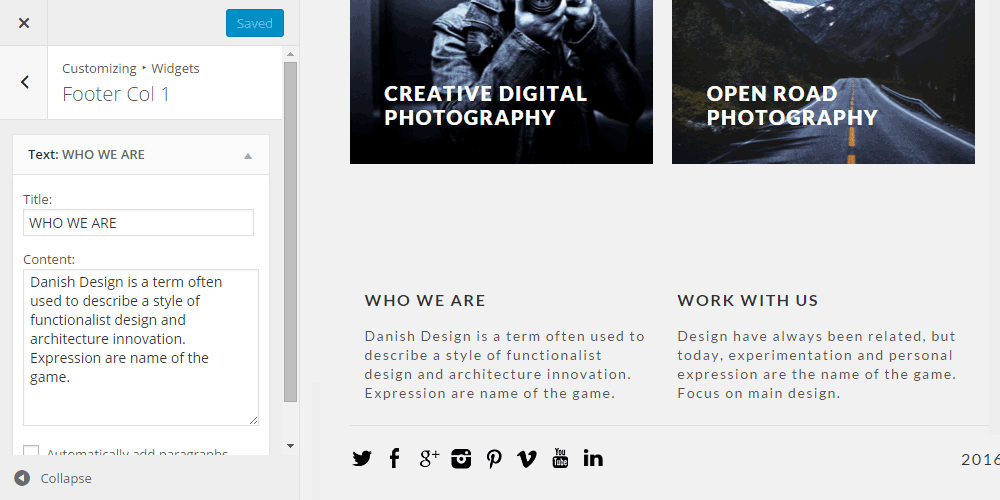 Personnaliser la conception Modifier le texte