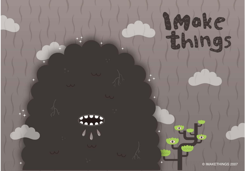 Rancang kartu pos promosi diri