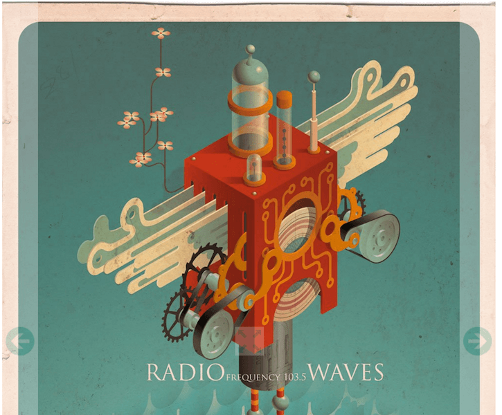 Desain karya seni isometrik retro