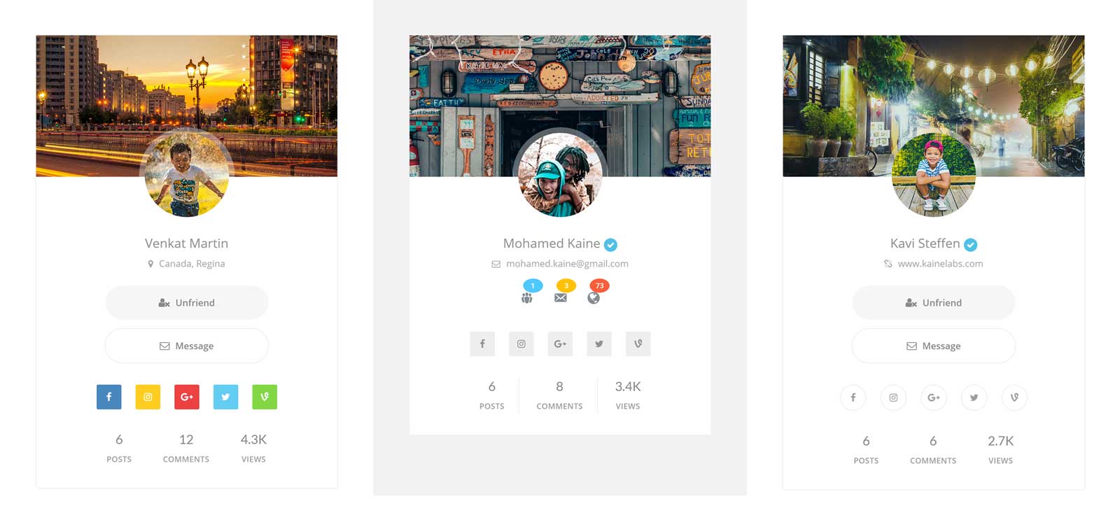 Widget auteur Youzer