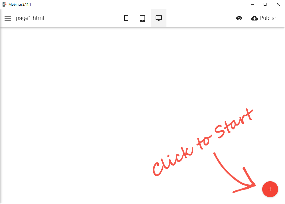 Mobirise 評論空白畫布