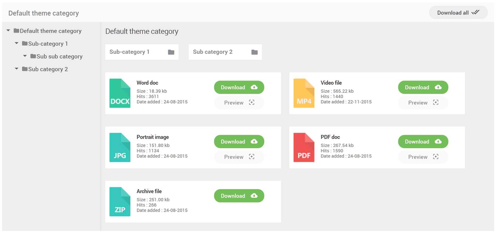 WP File Download Review UI