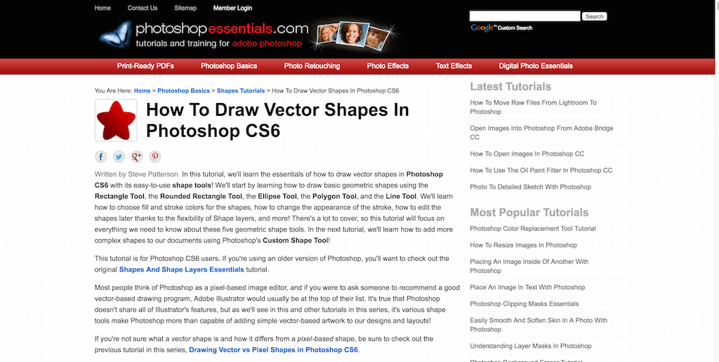 Cum să desenați forme vectoriale în Photoshop CS6