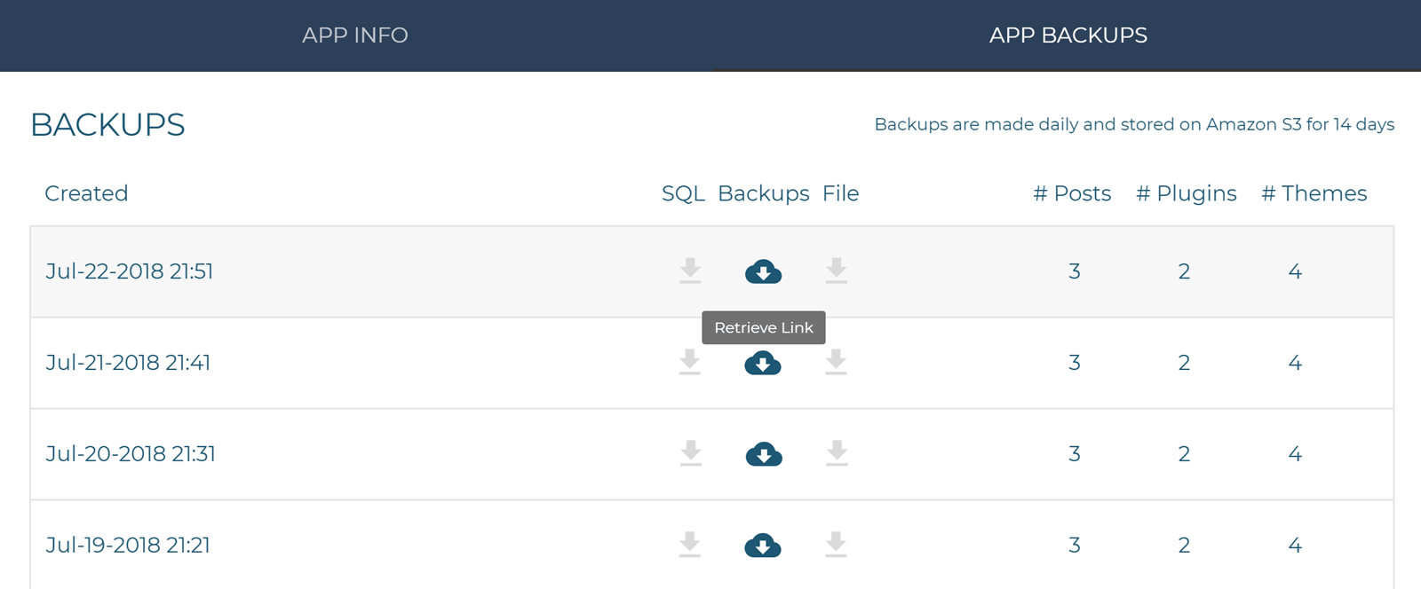 Pagely Atomic WordPress-Backups
