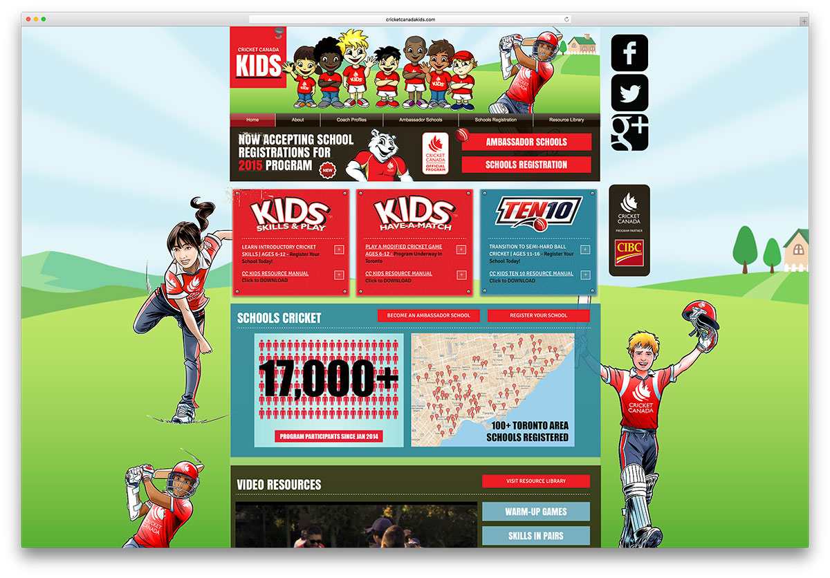cricketcanadakids-kids-site example-with-wix