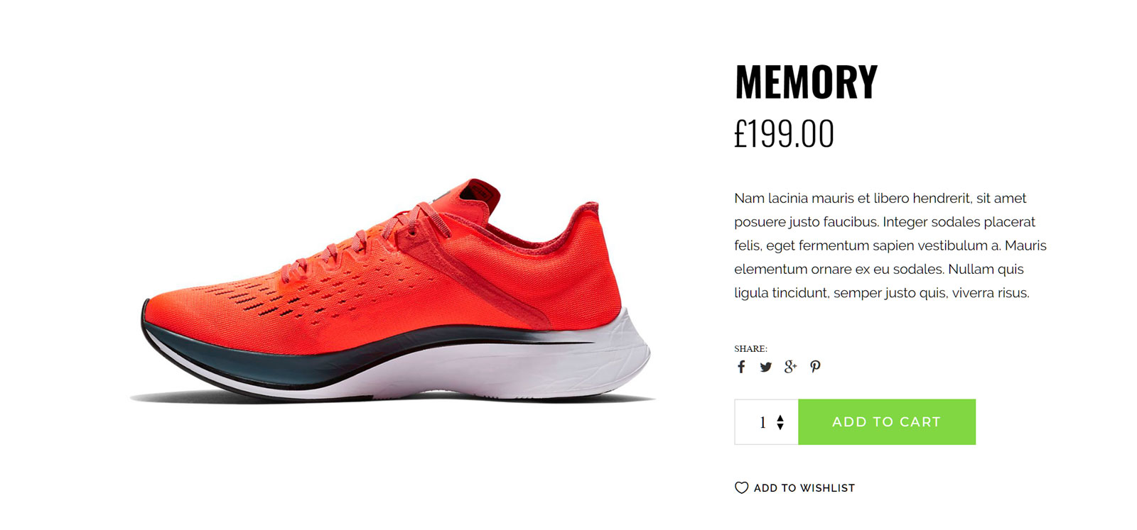 Demonstração de produtos de tênis