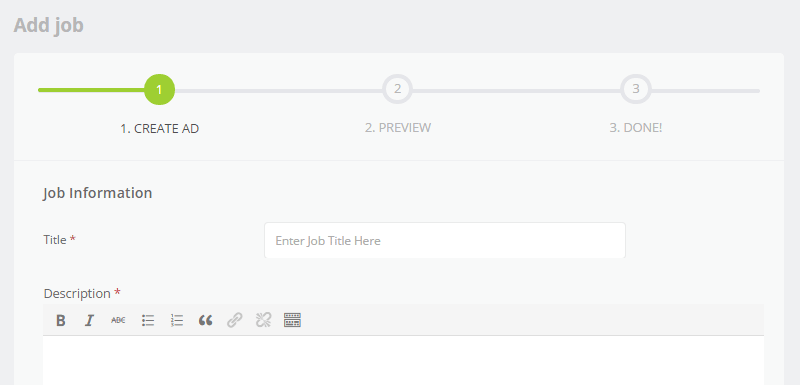 WPJobBoard 添加工作表