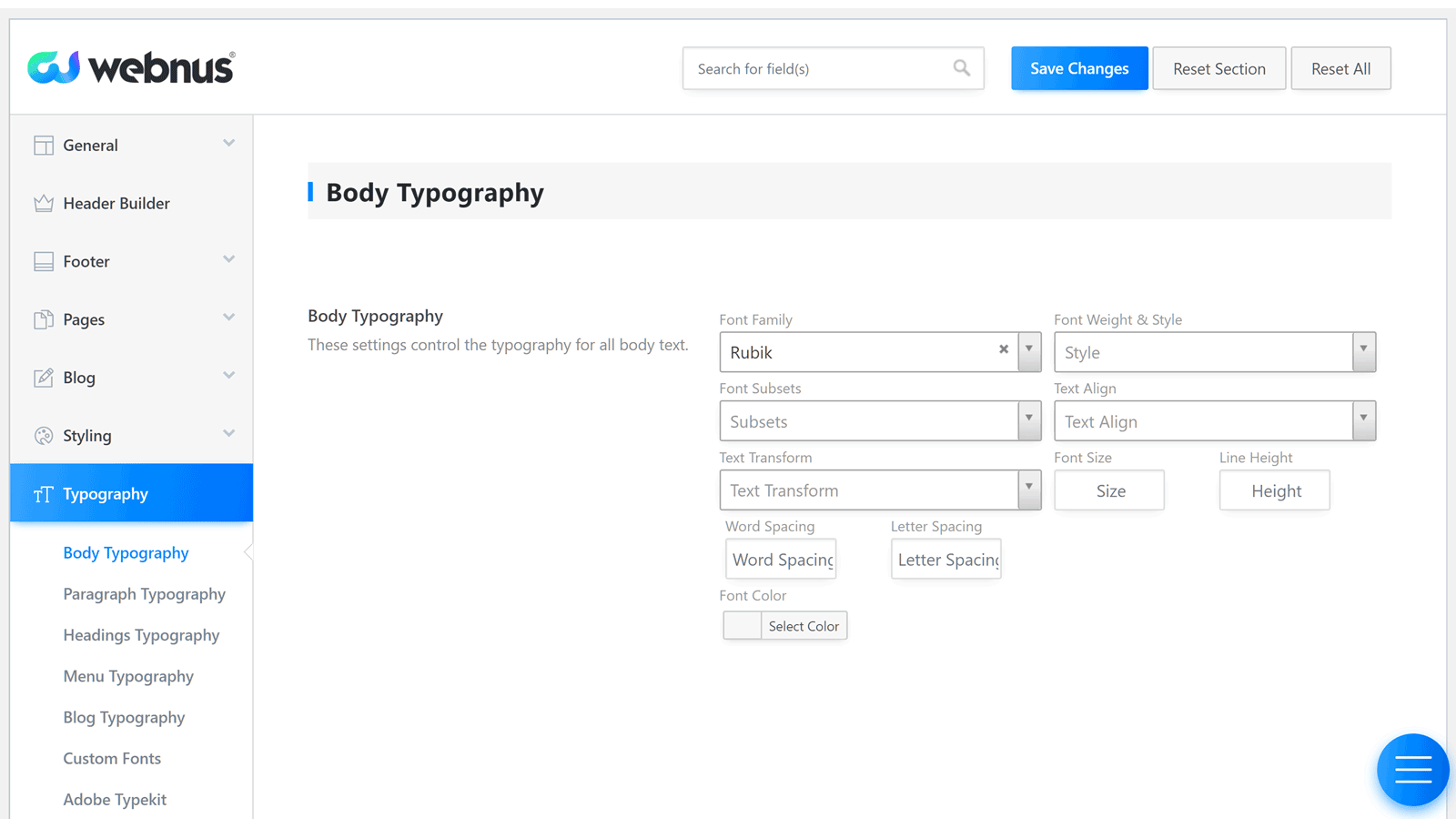 Yazı Tipi Seçenekleri