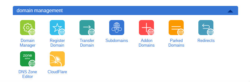 Gestión de dominios de Bluehost Review