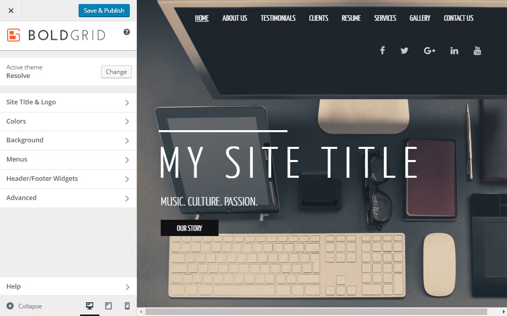 BoldGrid مراجعة مخصص