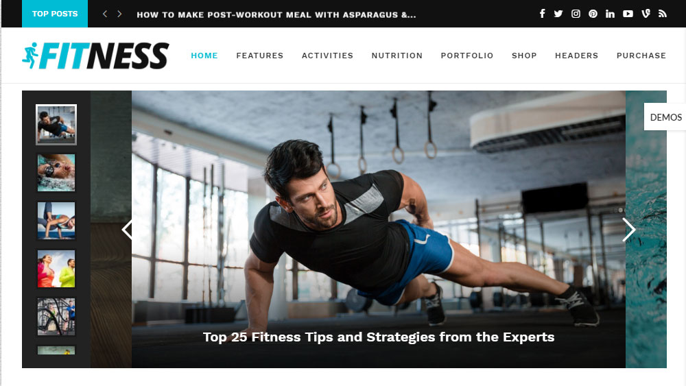 Soledad Theme Recenzja Demo Fitness