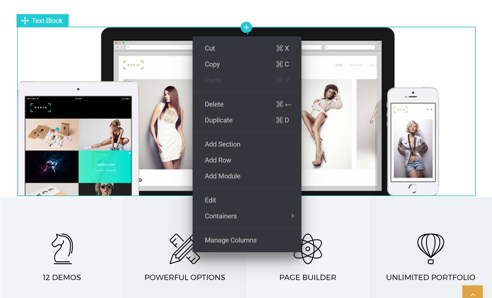 Menú de clic derecho