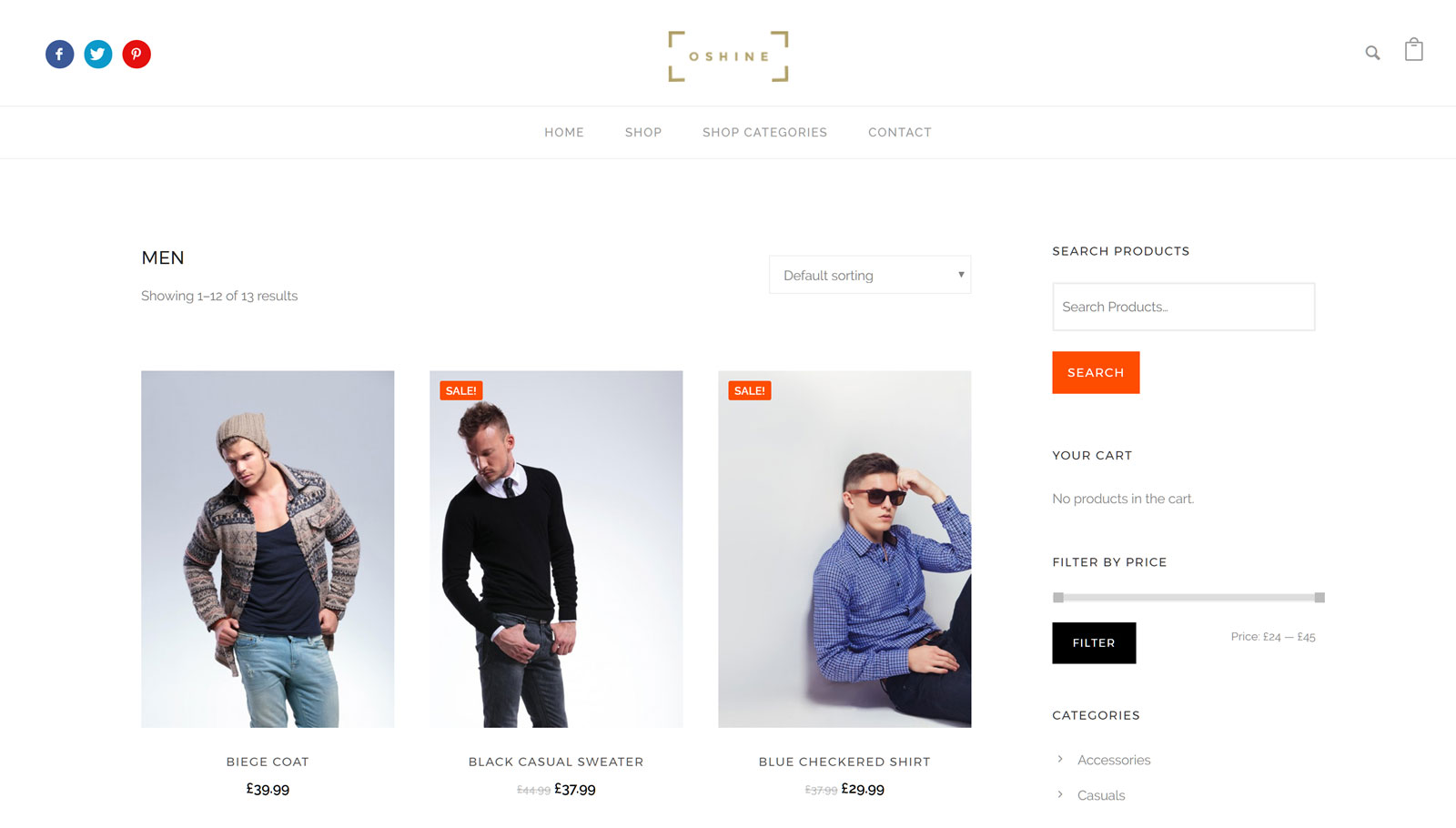 Plantillas de comercio electrónico