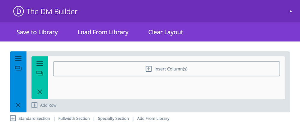 divi- فارغ-صفحة-باني