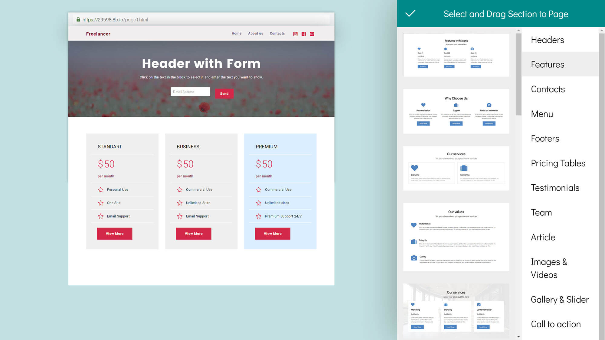 Neuen Abschnitt hinzufügen