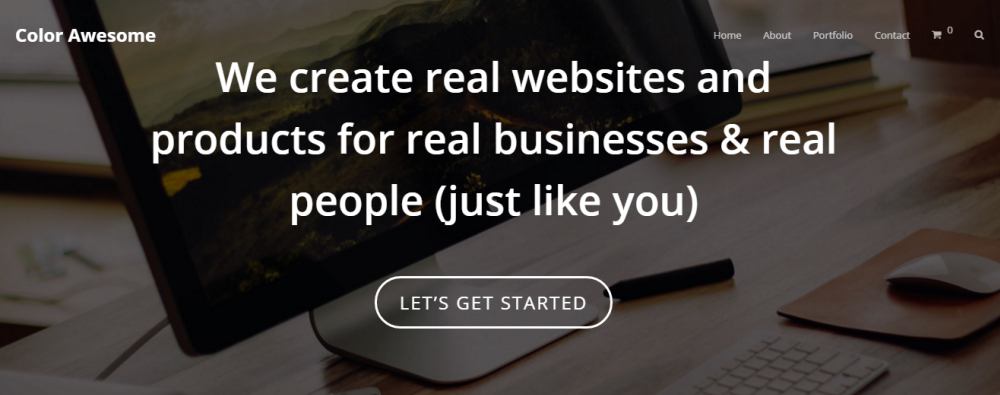 Strona internetowa Color Awesome.