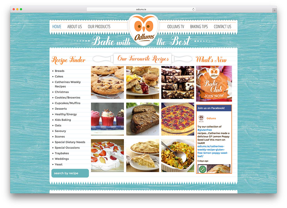 odlums-recpies-site-using-wordpress-total-theme