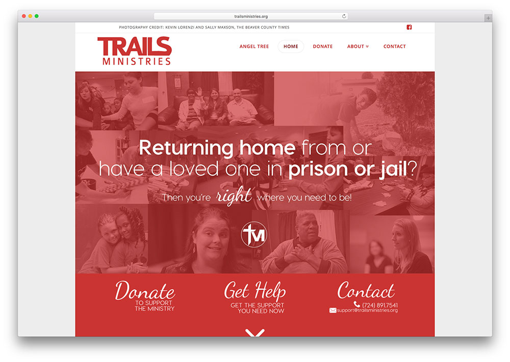 Trailsministries-charity-site-example-using-x-theme
