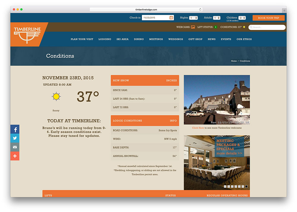 Timberlinelodge-witryna-podróżna-wykorzystująca-motyw-Jowisza