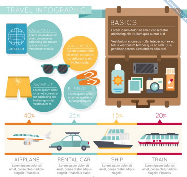 여행 인포 그래픽 템플릿