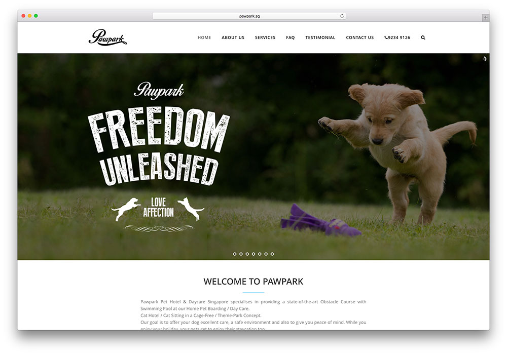 pawpark-przykład-strony-zwierząt