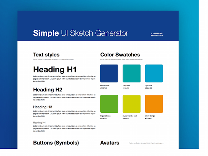 Simple UI Sketch Generator