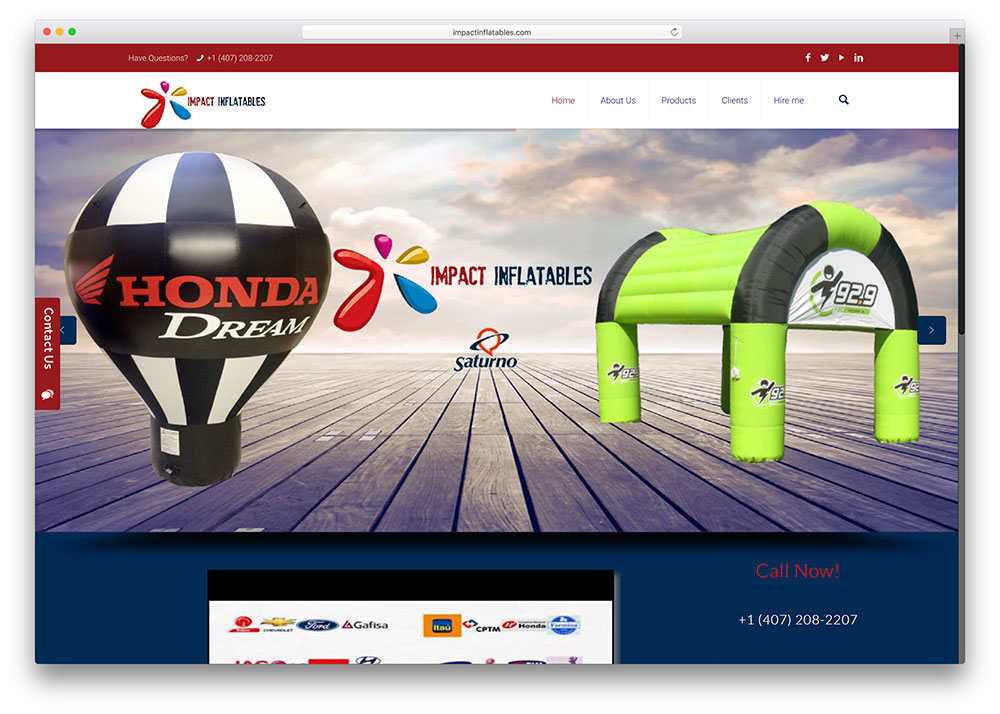 Impactinflatables-small-business-site-using-betheme