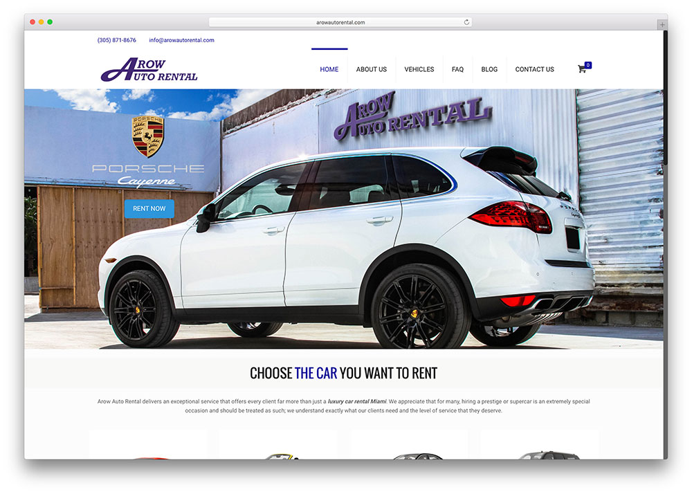 arowautorental-luxuary-car-rental-site-example