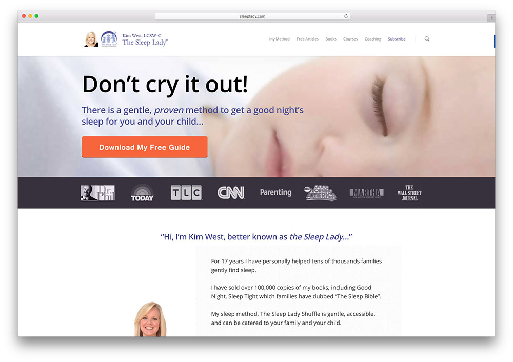 sleeplady-sales-page-site-salient-example