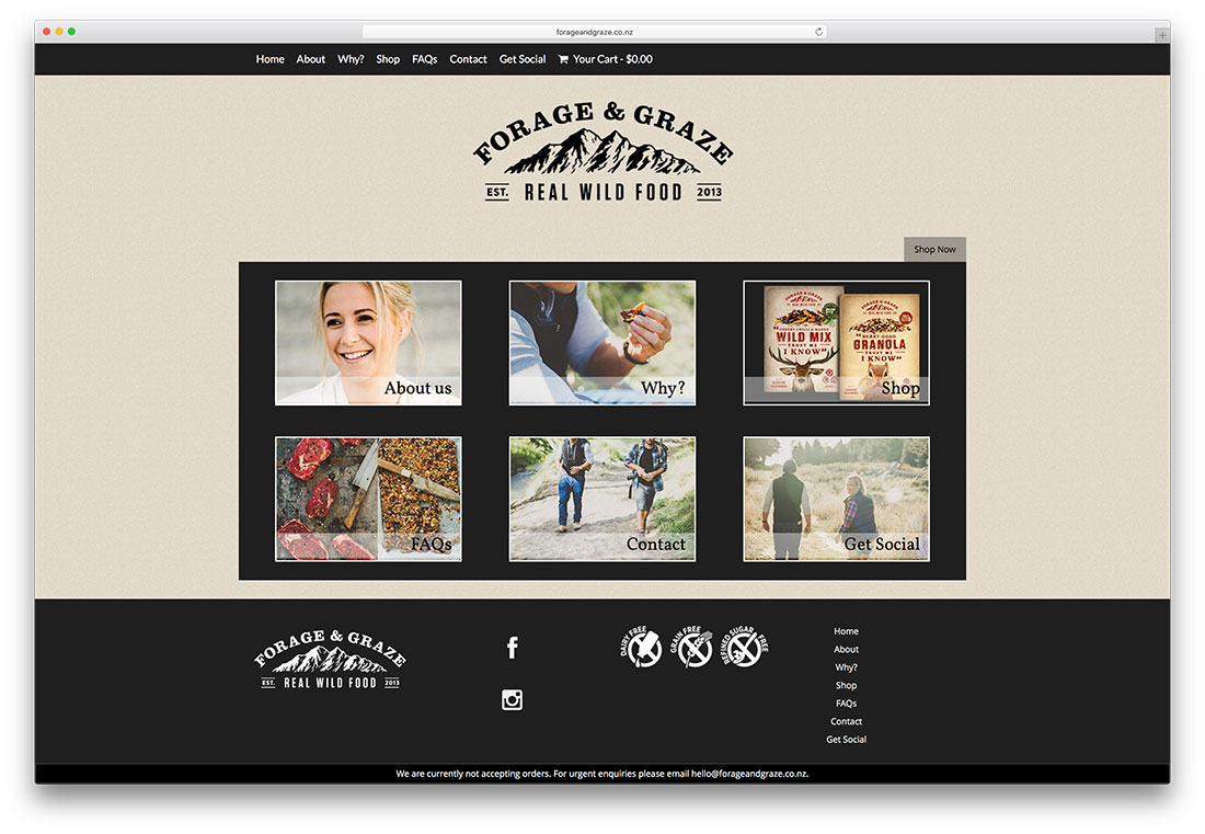 forrageandgraze-heathy-food-woocommerce-sitio web