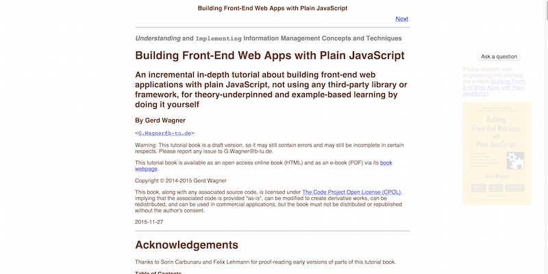 Creación de aplicaciones web front-end con JavaScript simple