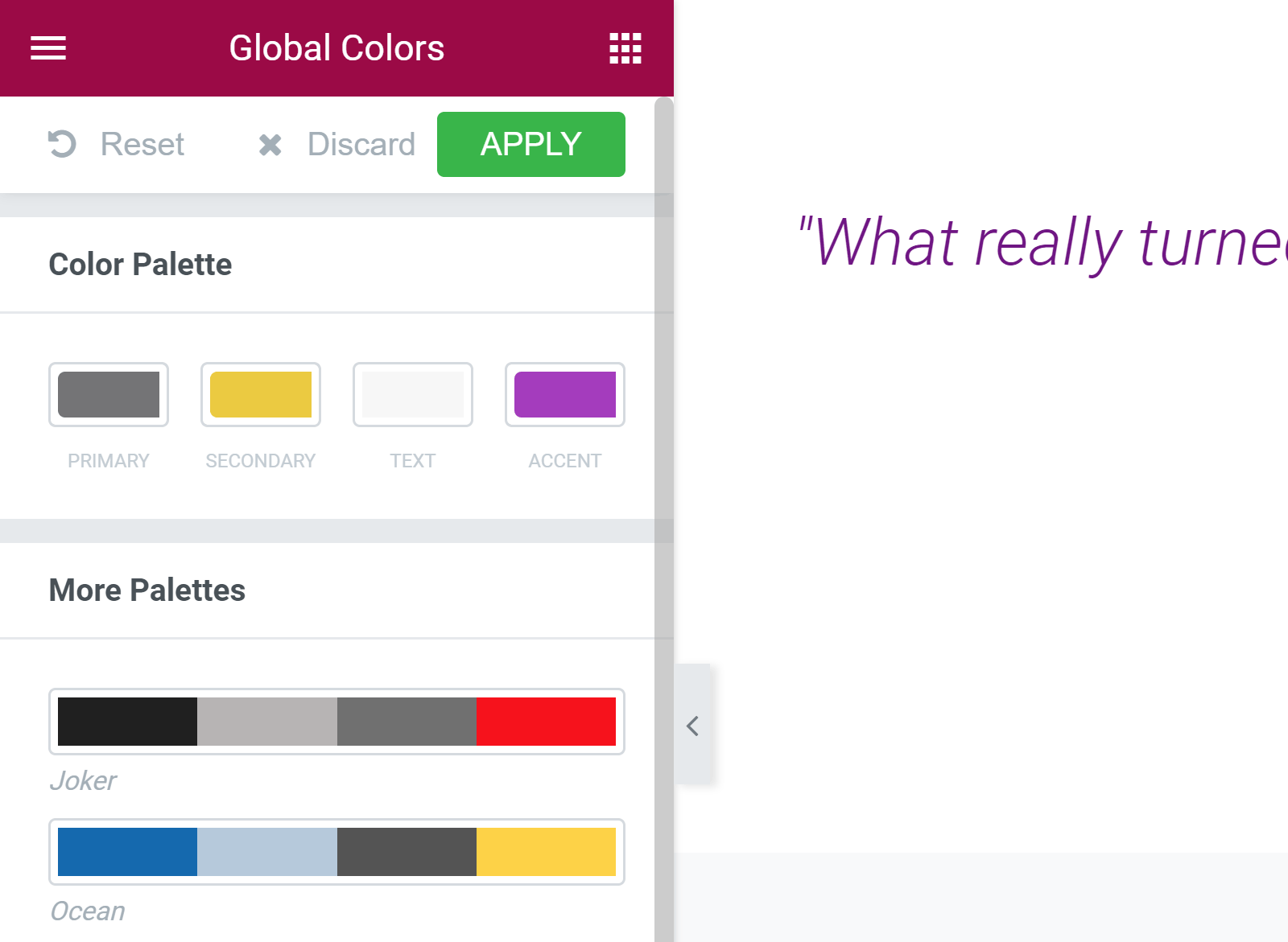 Colores globales