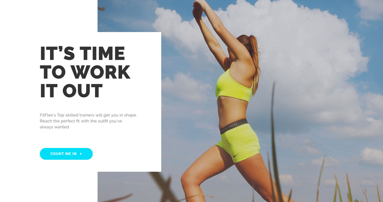 Página de inicio de fitness