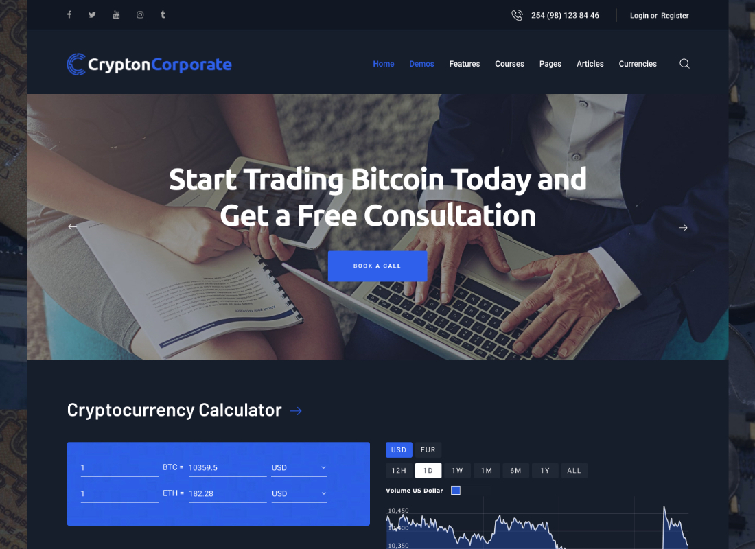 Krypton | Wielozadaniowy kryptowalutowy motyw WordPress