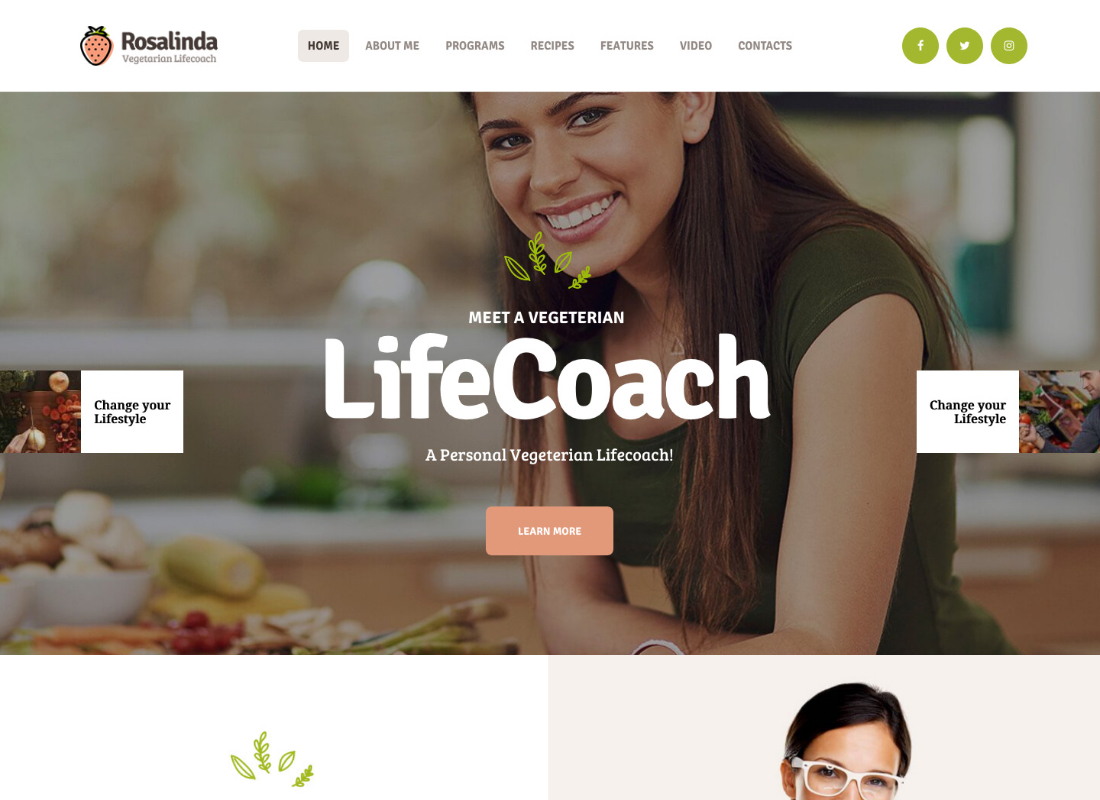 Rozalinda | Trener zdrowia i wegetarianin Lifestyle Blog Motyw WordPress
