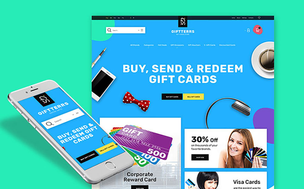 Karty podarunkowe do dowolnego celu Prestashop Theme