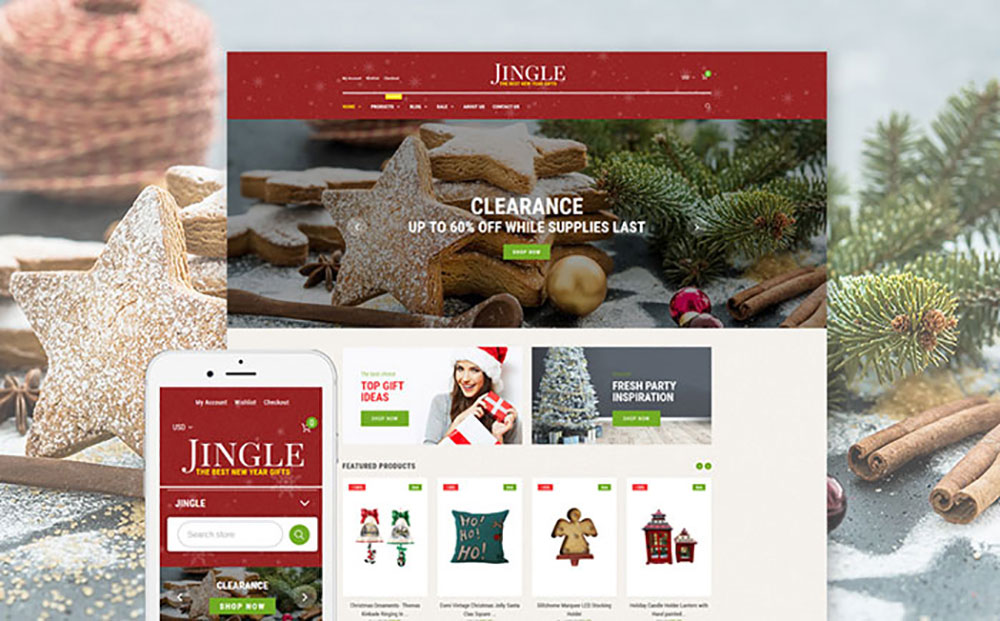Świąteczny motyw Shopify